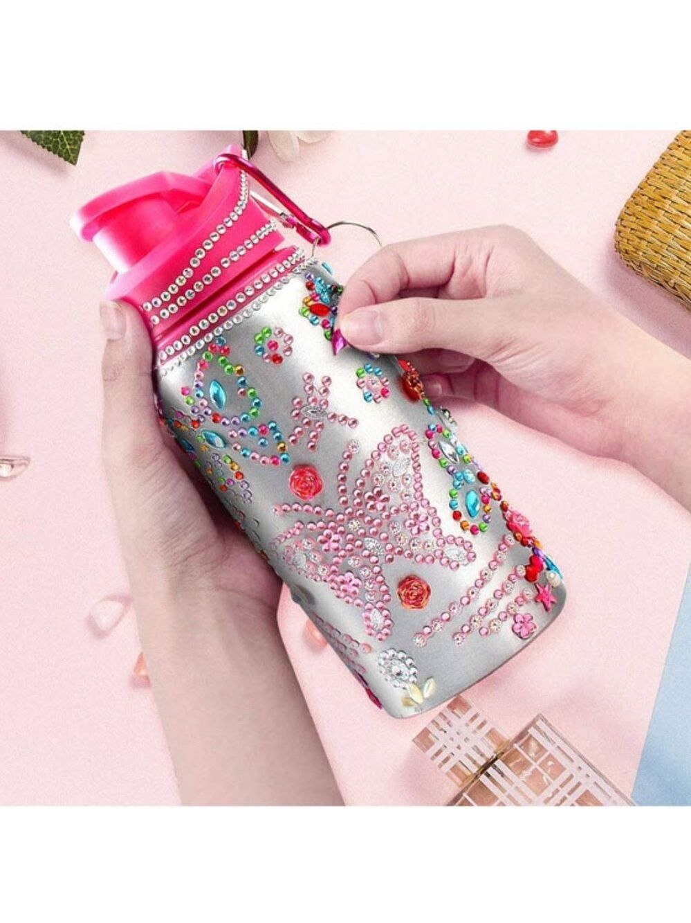 DIY Rhinestone Decorate Your Own Water Bottle